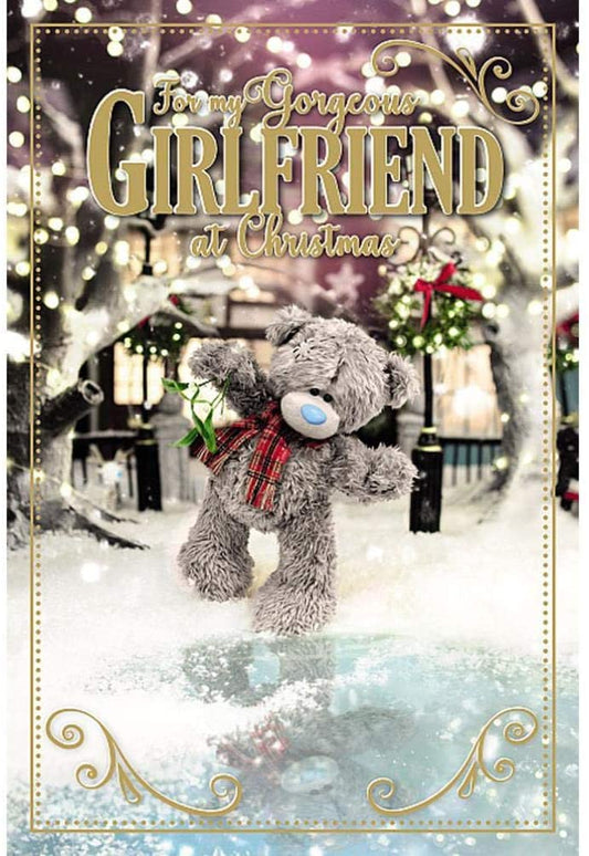 Girlfriend Me to You 3D Holographic Hologram Bear Teddy Christmas Card