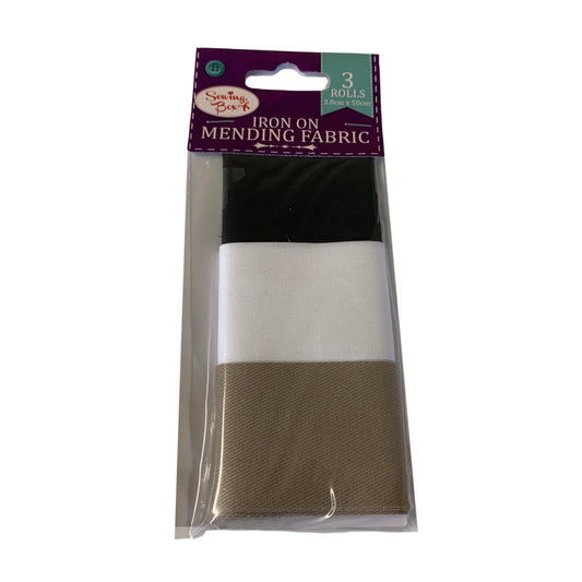 Pack of 3 Iron On Mending Fabrics