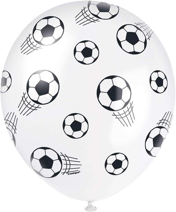 Pack of 5 3D Soccer 12" Latex Balloons