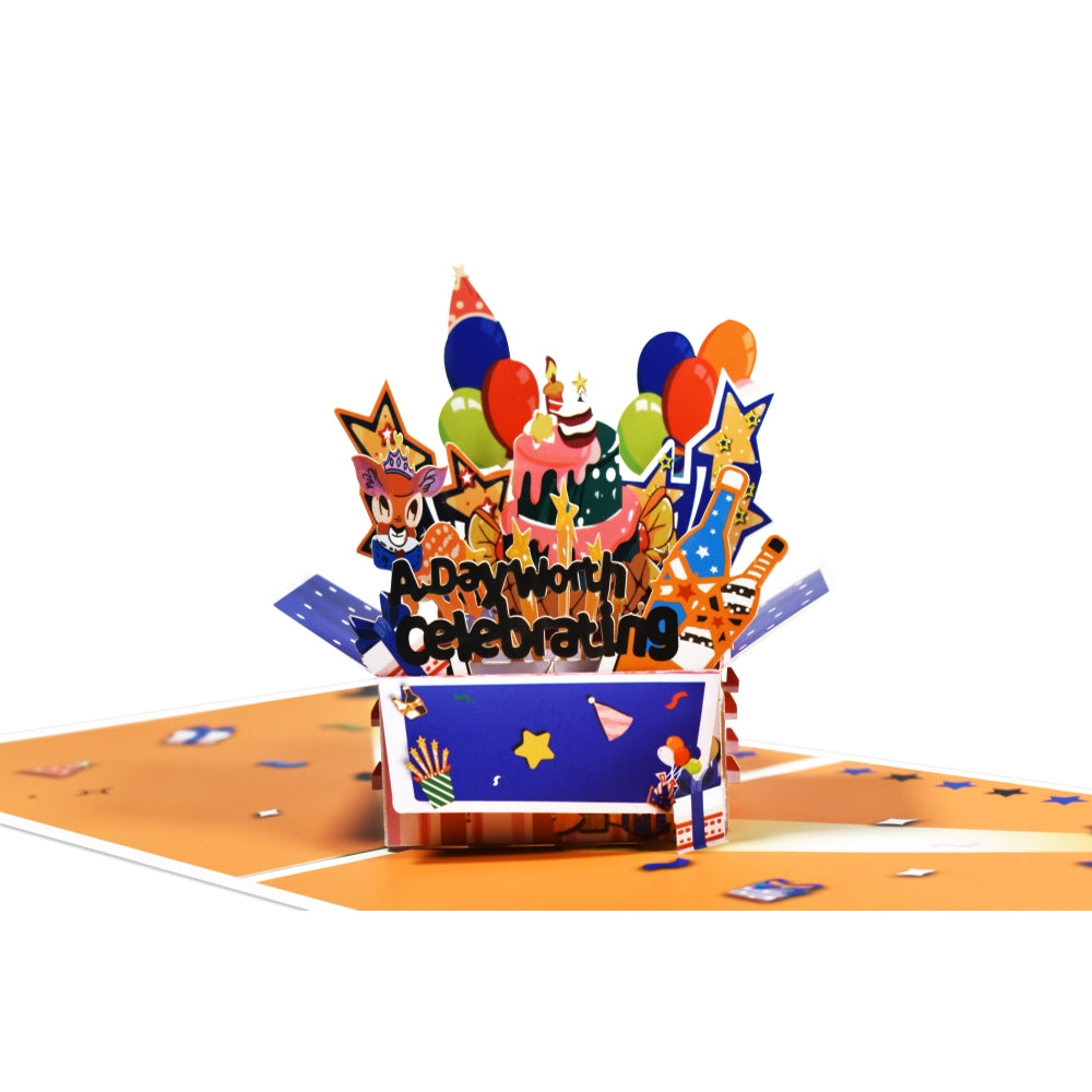 A Day Worth Celebrating! Celebration Burst 3D Pop Up Greeting Card