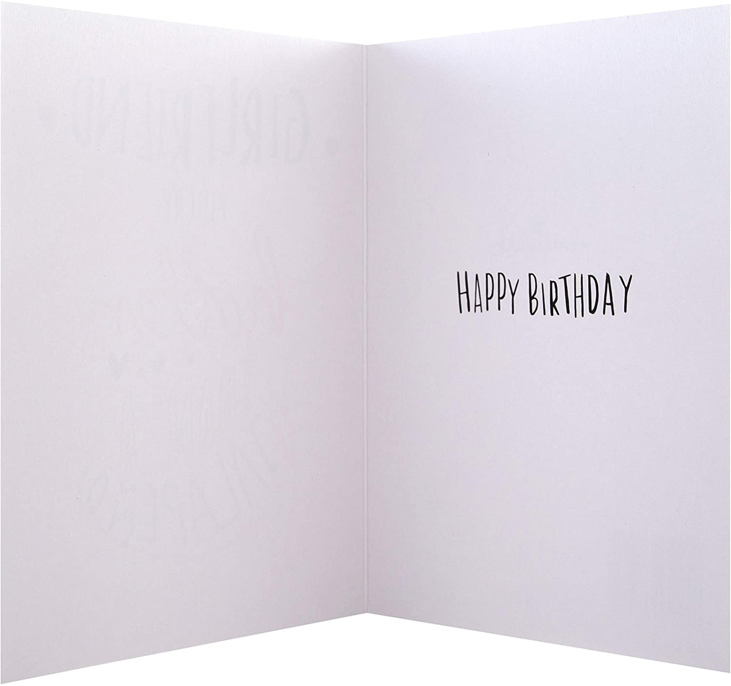Contemporary Text Based Design Girlfriend Birthday Card