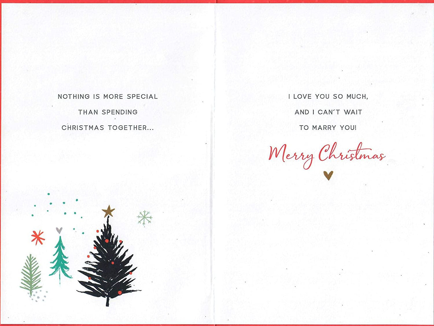 For My Fiance Christmas Tree Night Scene Design Christmas Card 