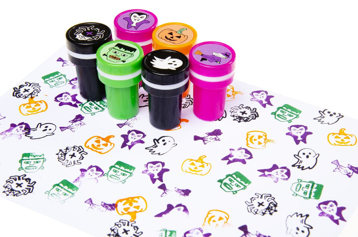 Pack of 24 Halloween Stamps - Party Bags Rewards Crafting Activities
