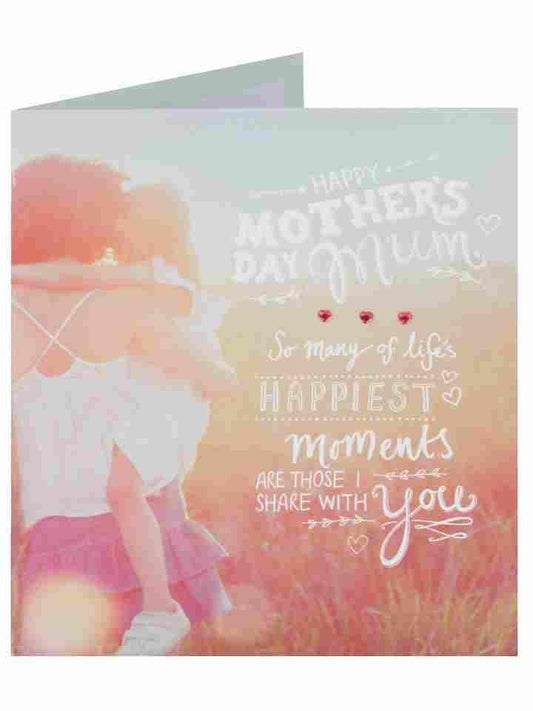 MUM Happiest Moments Summer Photograph Mother's Day Greeting Card