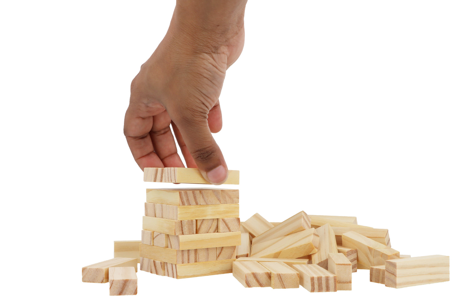Wooden Stacking 54 Block Pieces Game