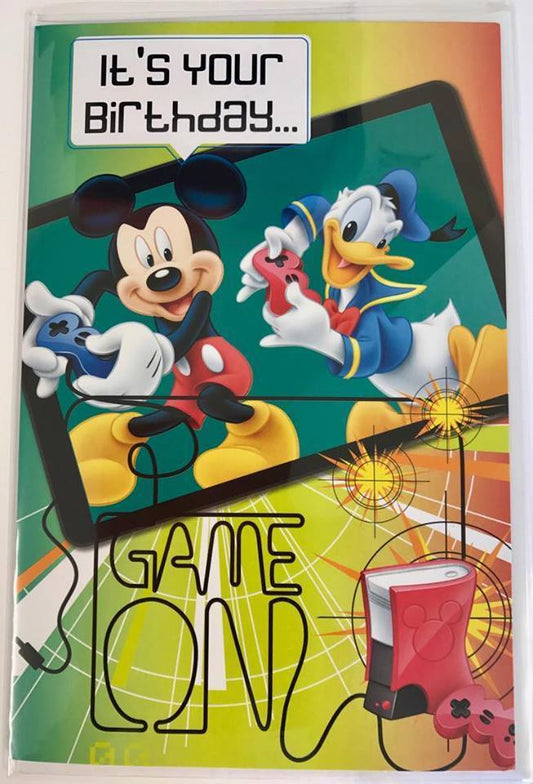 Mickey Mouse Console Games Birthday Card 