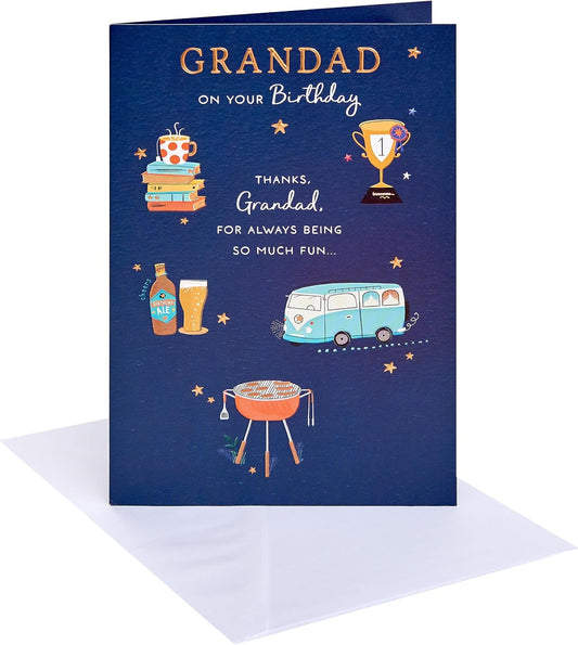 Hobby Icons Design Grandad Birthday Card