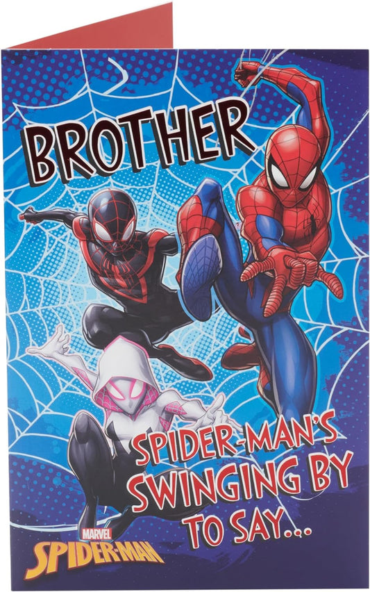 Multiple Suits Design Marvel Spider-Man Brother Birthday Card