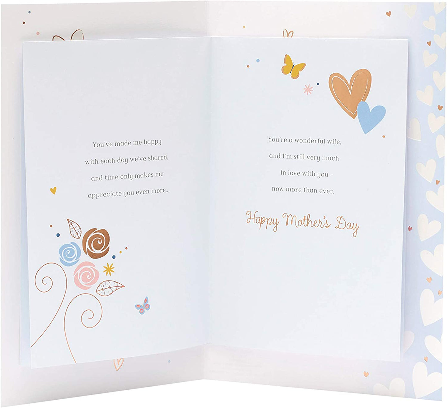 Traditional Heart Design For Wonderful Wife Mother's Day Card