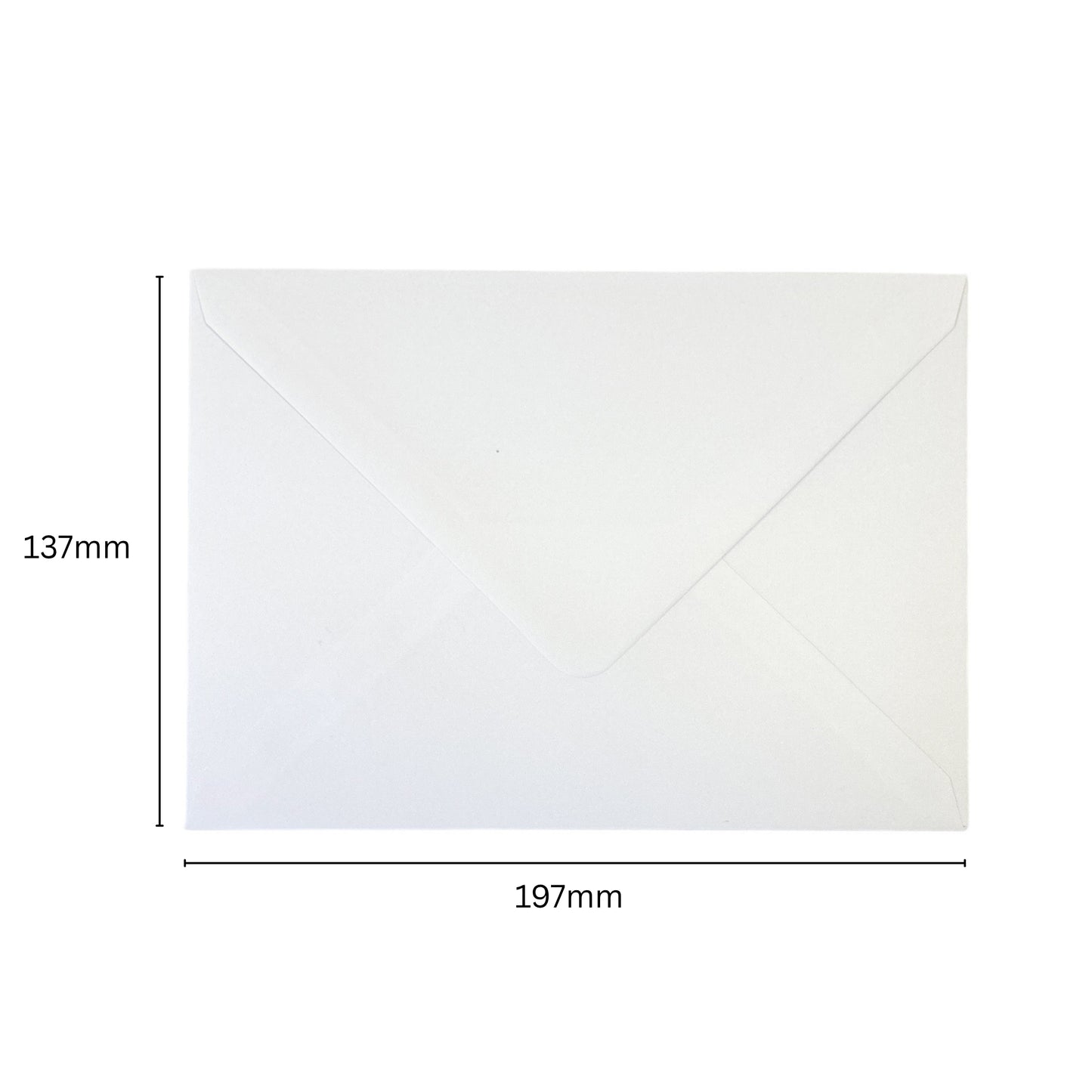 Pack of 50 White 100gsm 137x197mm Gummed Envelopes
