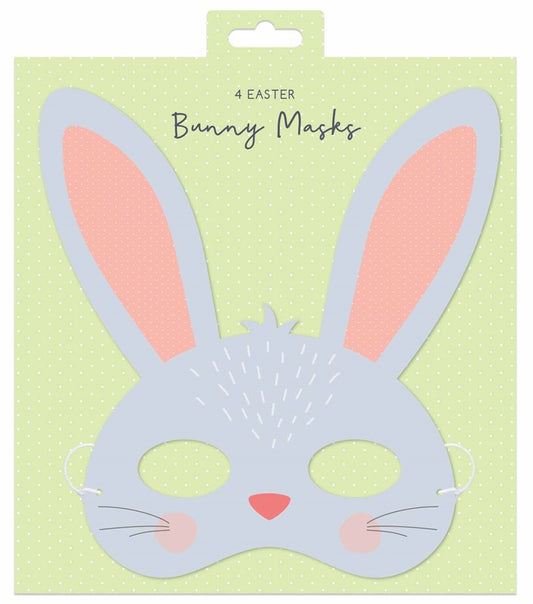 Pack of 4 Easter Bunny Card Face Masks