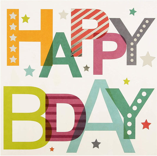 General Birthday Card Contemporary Text Design 