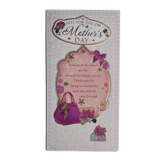 Just For You Purses and Gift Design Open Mother's Day Card