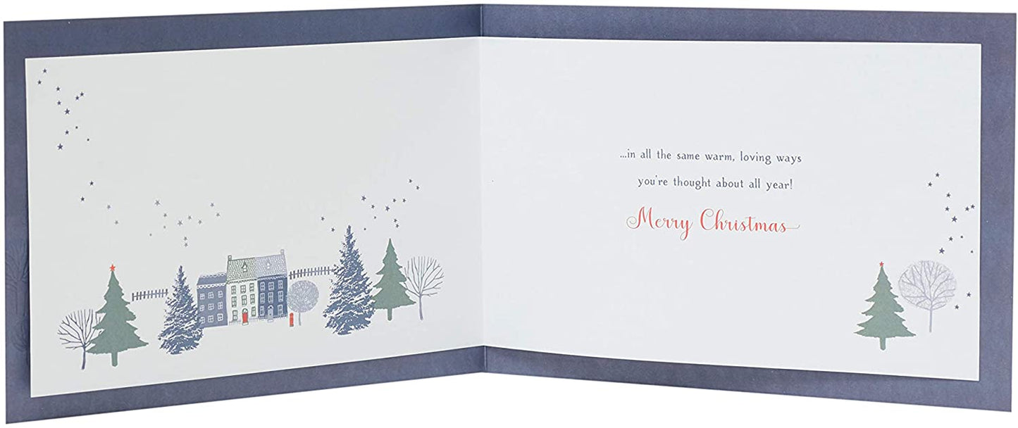 To Both of You Gold Foil Finished Contemporary Christmas Card