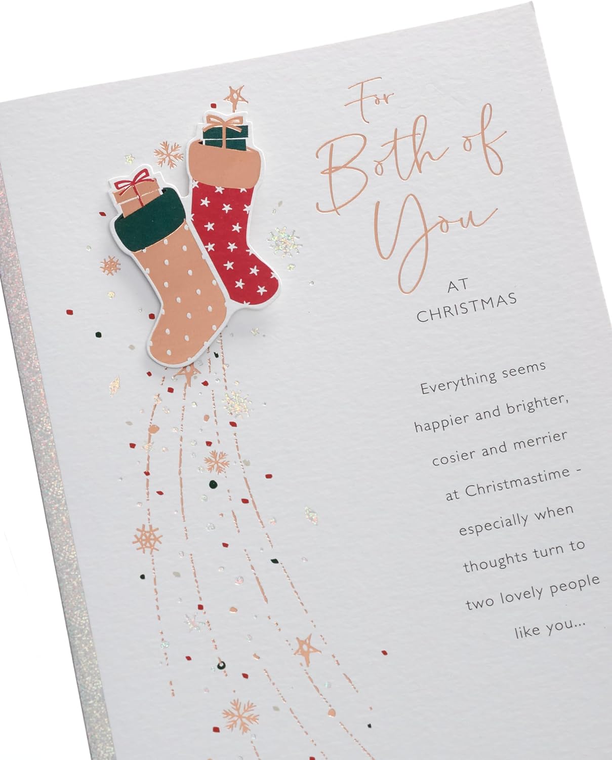 for Both of You Christmas Card Stockings Design