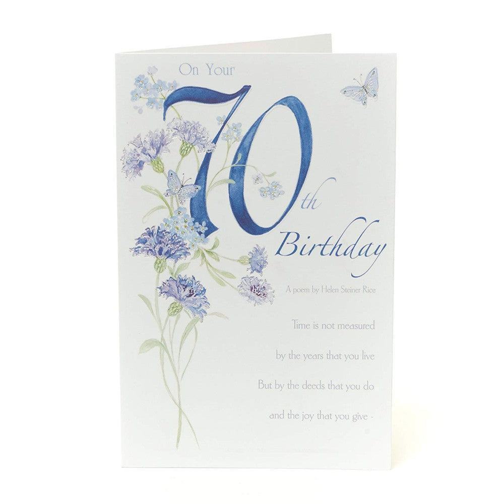 Lovely Verse 70th Birthday Card A Poem by Helen Steiner Rice	