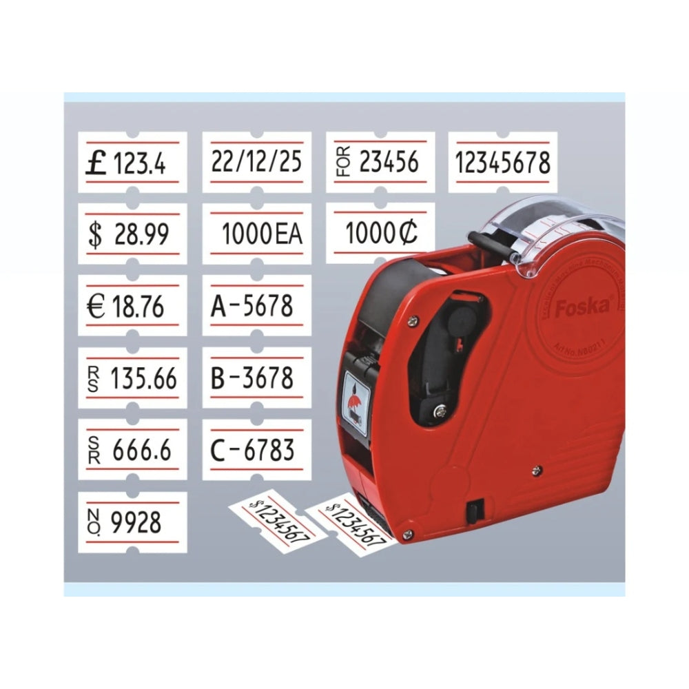 10 Rolls of White Price Labels 21x12mm (5000 Labels total)