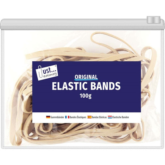 Just Stationery Assorted Size Original Elastic Band 100g