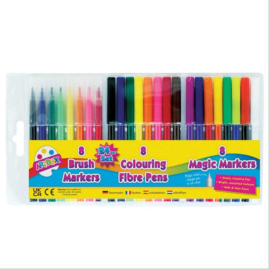 Pack of 24 Marker Pen Colouring Set