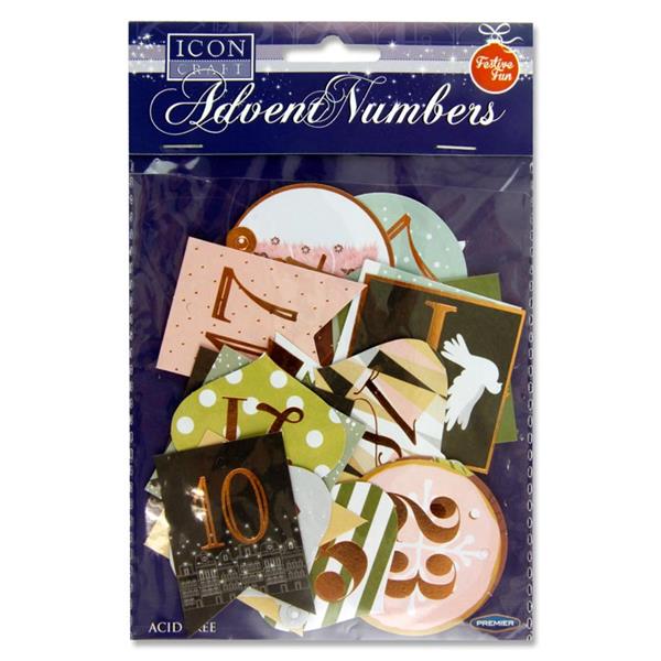 Pack of 25 Christmas Fun Advent Numbers by Icon Craft– Shop Inc