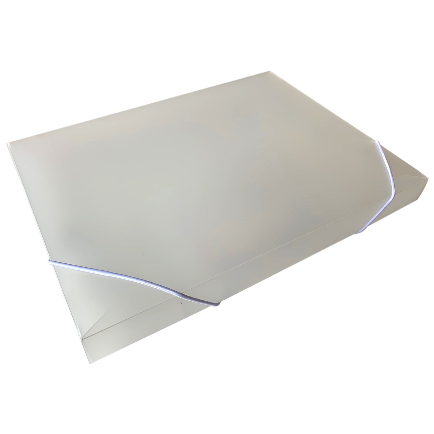 Pack of 10 A4 Clear Box Files with Elastic Closure
