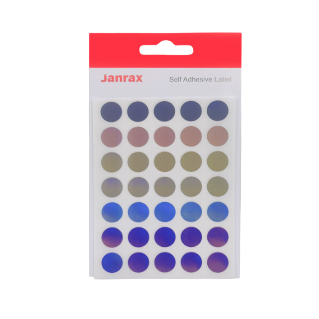 Pack of 420 Holographic 13mm Self-Adhesive Round Labels