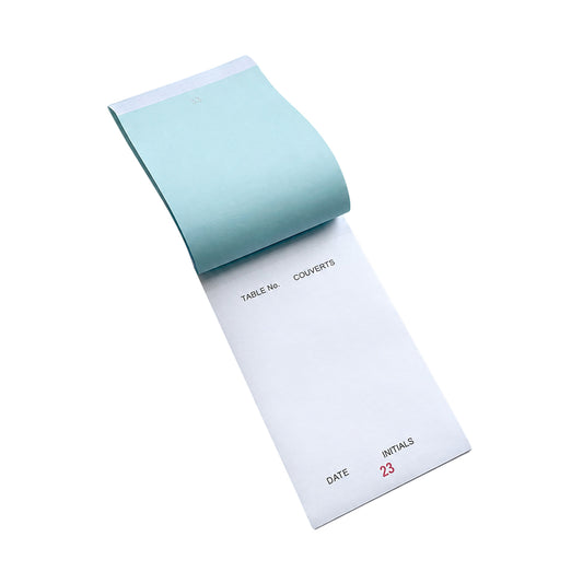 Pack of 10 95mm x 165mm White Duplicate NCR Carbonless Restaurants Service Pads