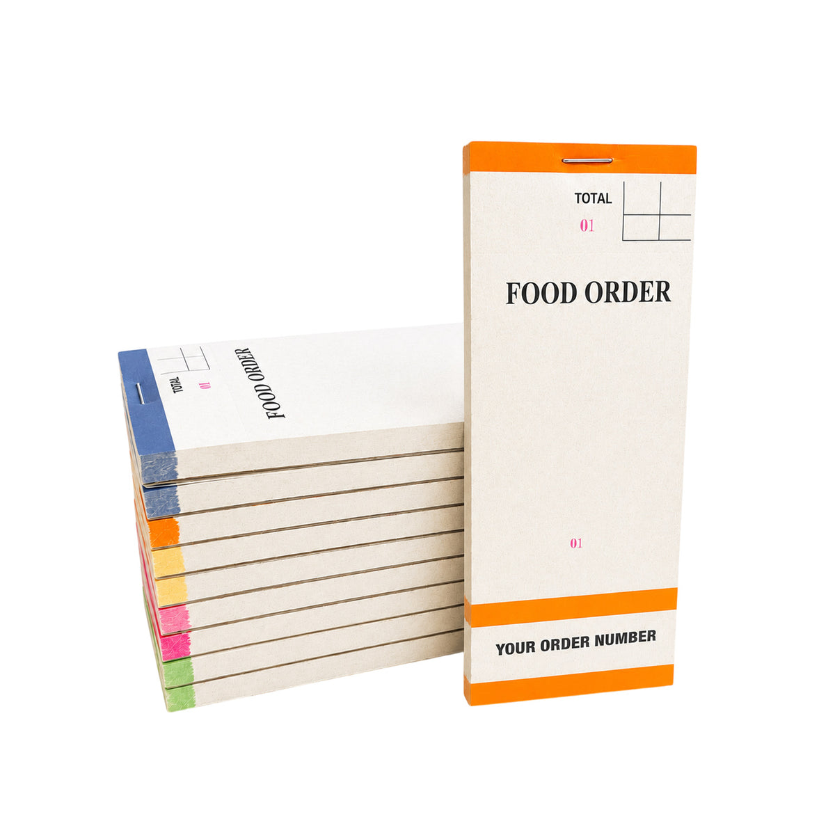Pack of 50 63mm x 152mm Assorted Coloured Strip Restaurant Service Pads