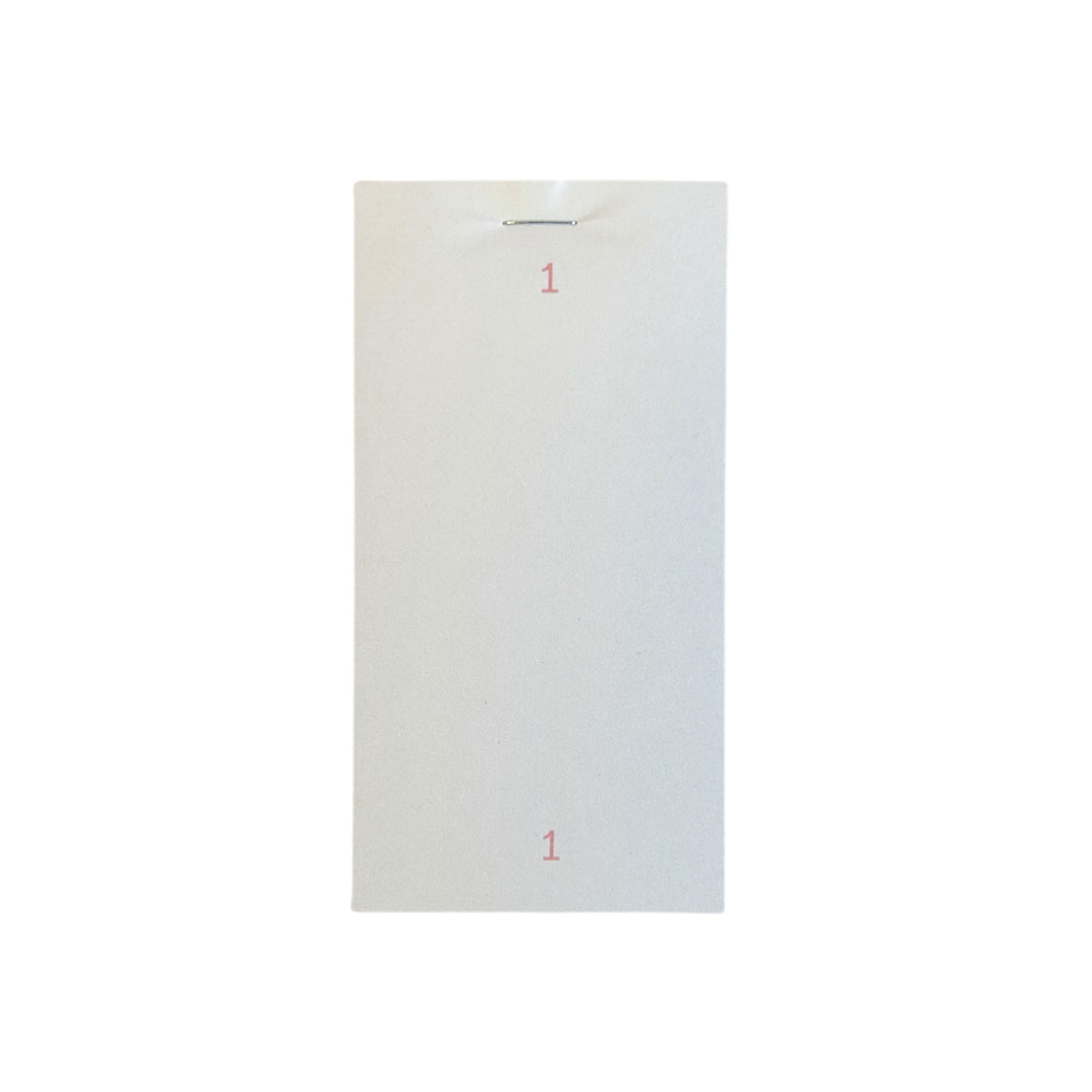 Pack of 50 63mm x 127mm Plain White Numbered Service Pads
