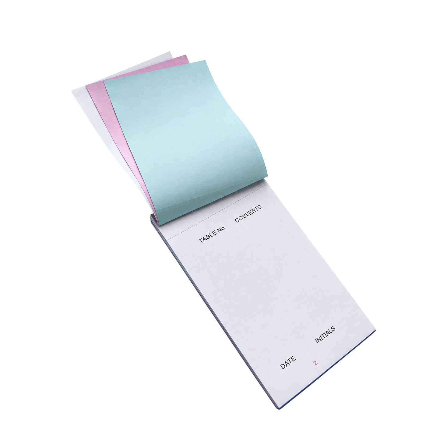 Pack of 10 95mm x 165mm White NCR Carbonless Triplicate Restaurant Service Pads
