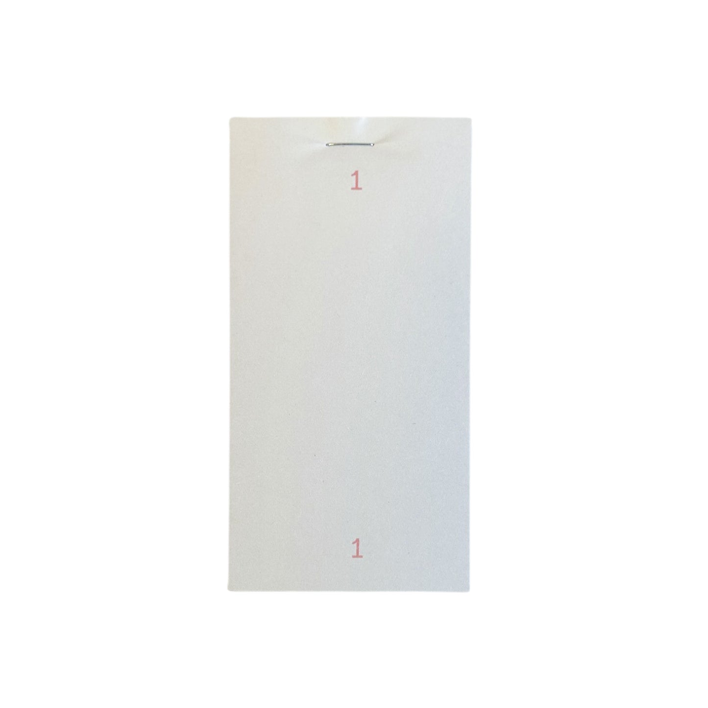 Pack of 10 63mm x 127mm Plain White Numbered Service Pads