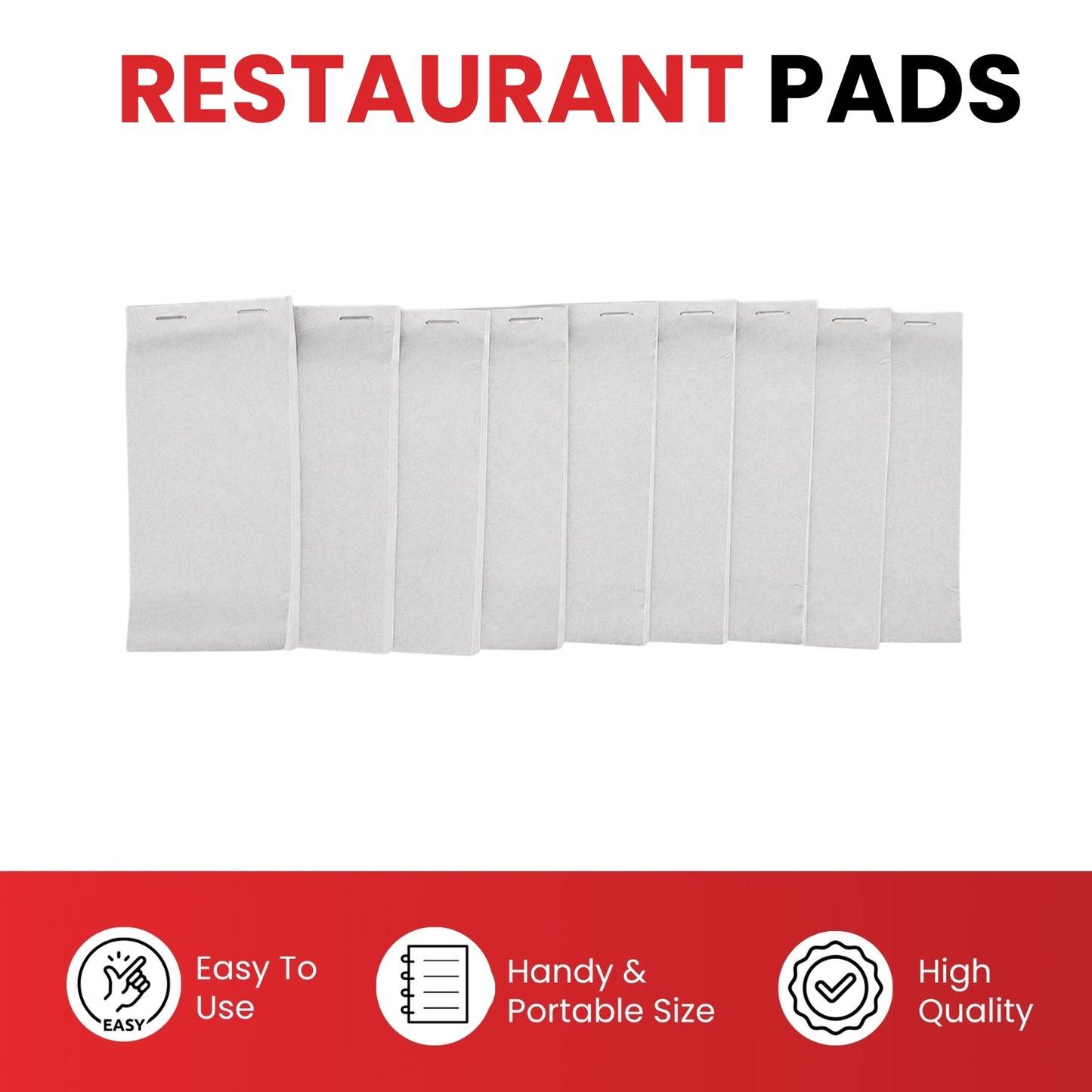 Pack of 10 76mm x 140mm Plain White Duplicate with Carbon Service Pads