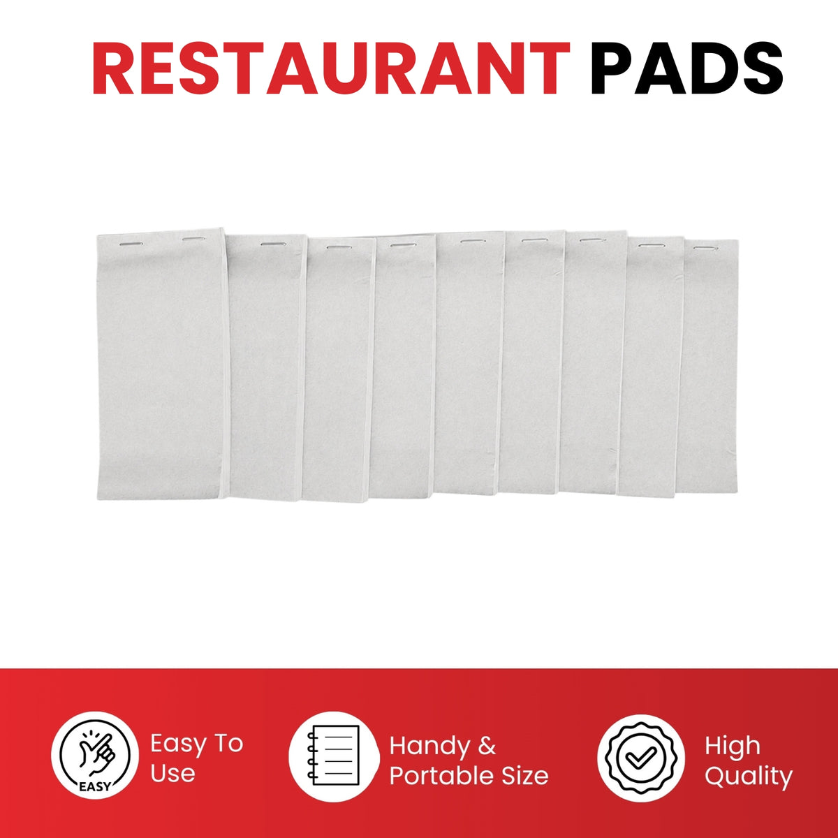 Pack of 50 76mm x 140mm Plain White Duplicate with Carbon Service Pads