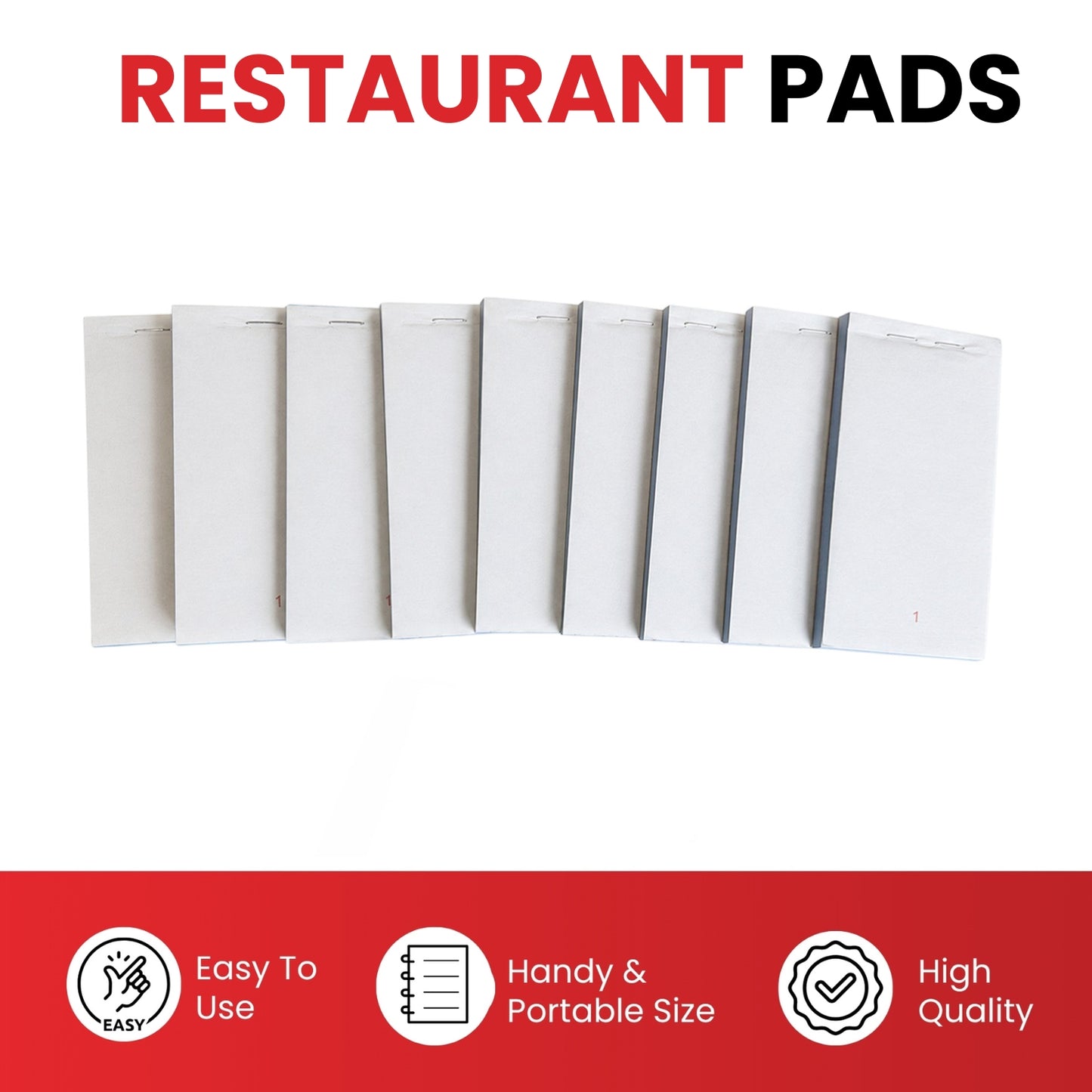 Pack of 10 76mm x 140mm Plain White Duplicate NCR Service Pads