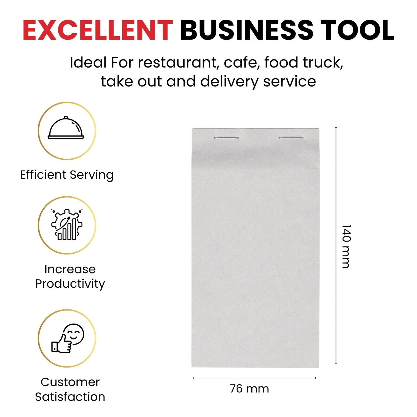 Pack of 10 76mm x 140mm Plain White Duplicate with Carbon Service Pads