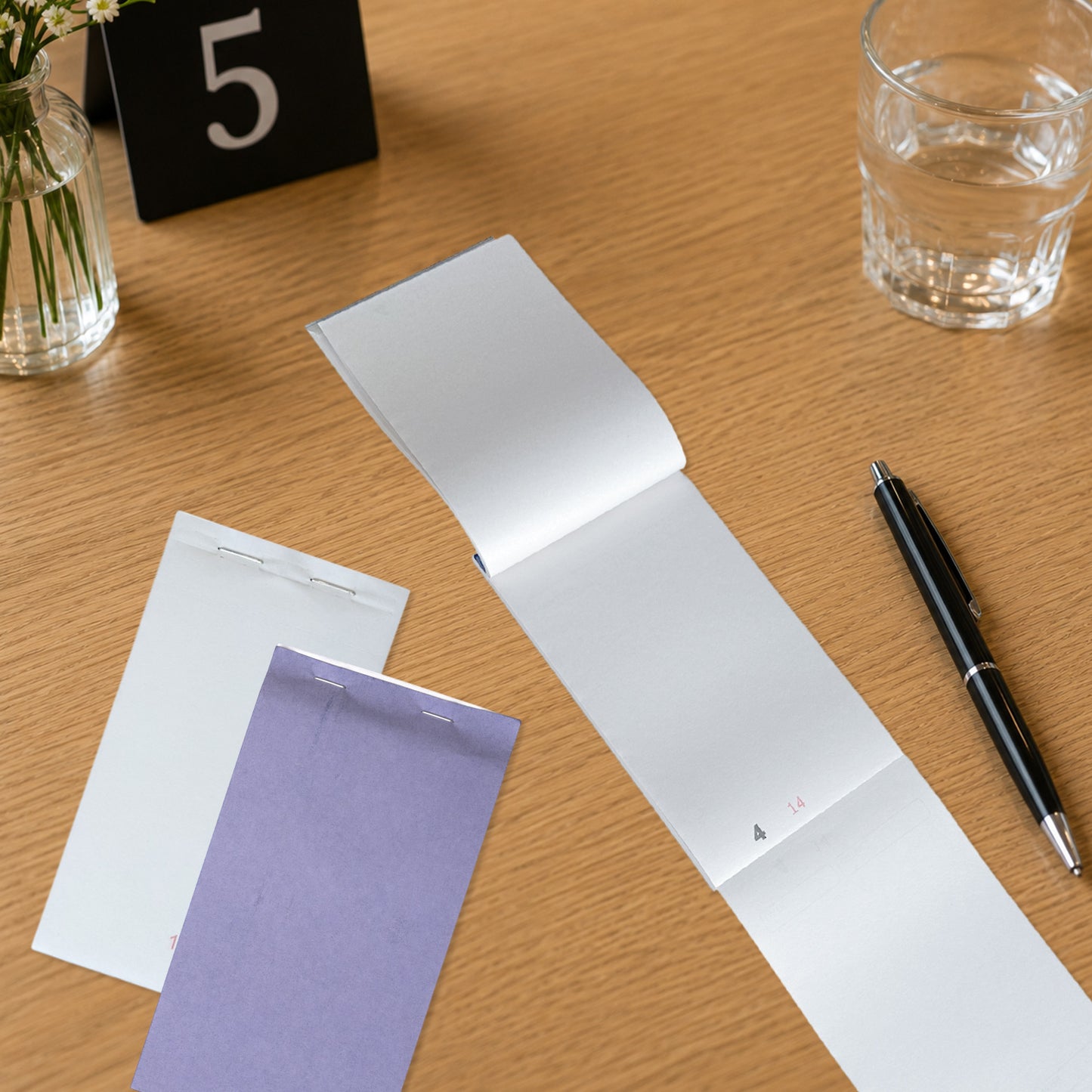 Pack of 10 95mm x 170mm White Duplicate with Carbon Restaurant Service Pads