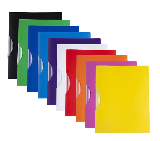 Pack 12 A4 Assorted Swing Clip Folder Document Files