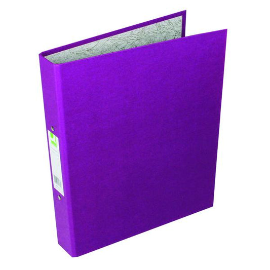 Pack of 10 A4 25mm Paper Over Board Purple 2 Ring Binders