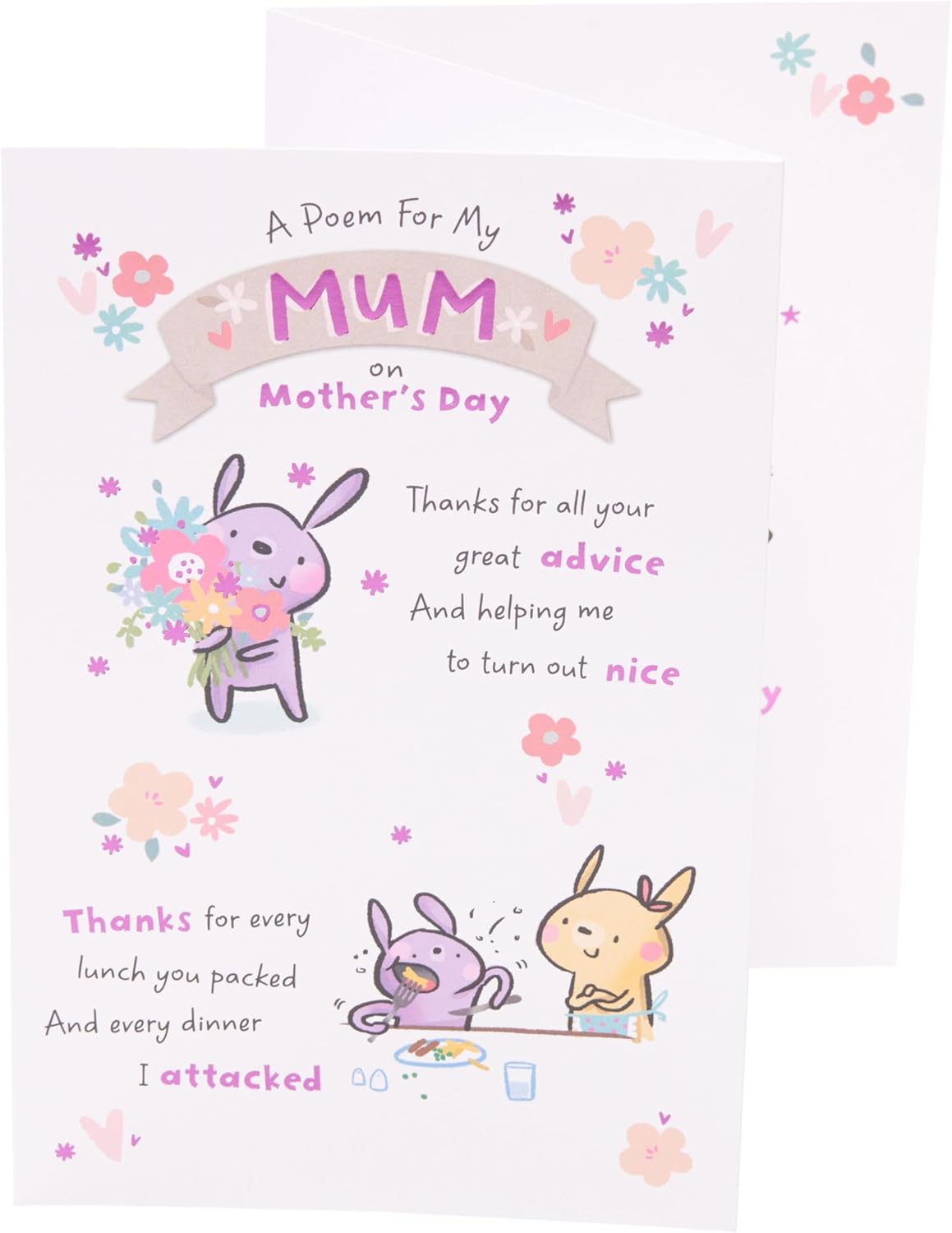 Cute Poem Design For Mum Mother's Day Card