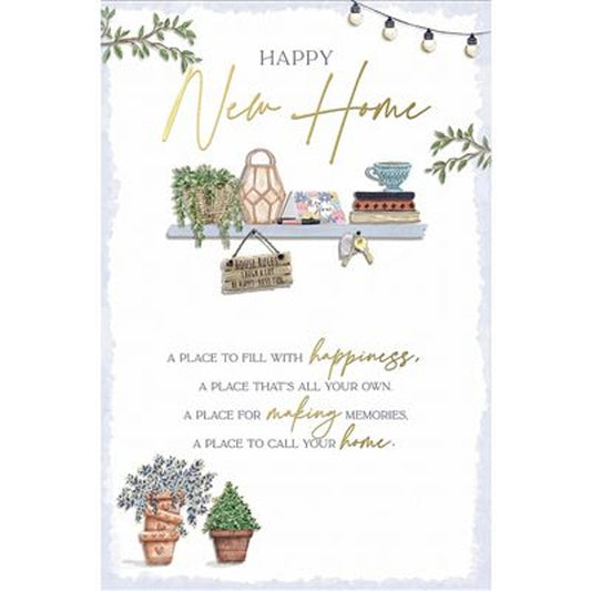 Shelf Design New Home Congratulations Card