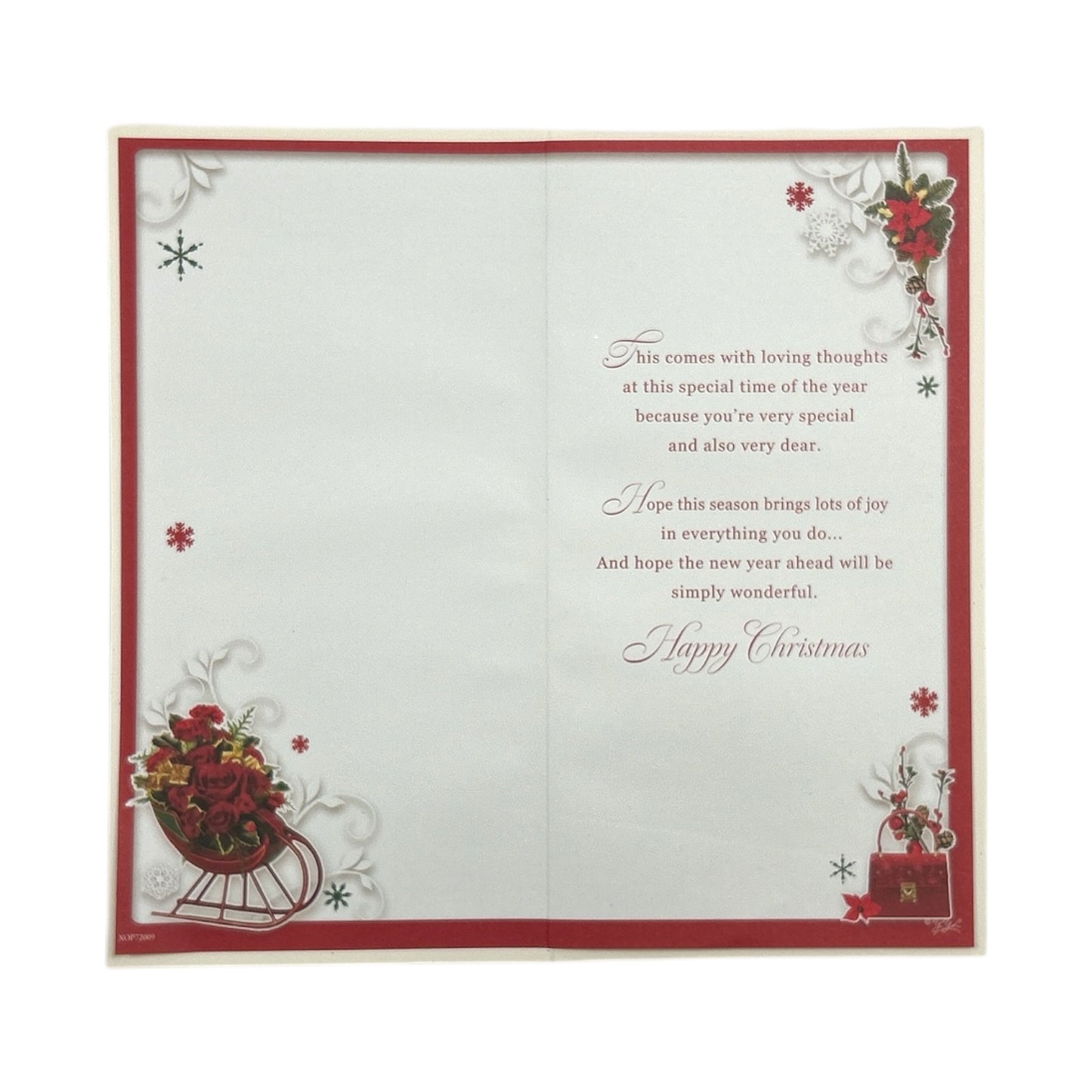 Romantic Sleigh Scene Design To My Wife Christmas Card