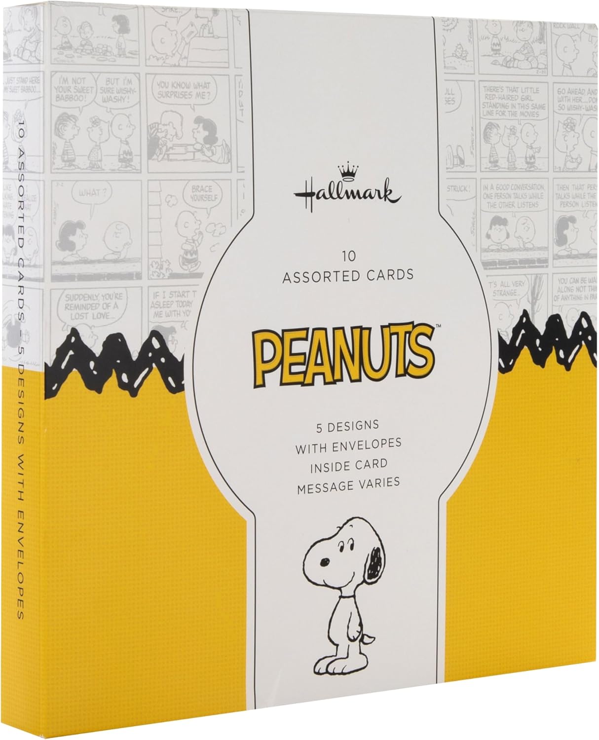 Peanuts Comic Snoopy & Woodstock Pack of 10 in 5 Designs Birthday Cards