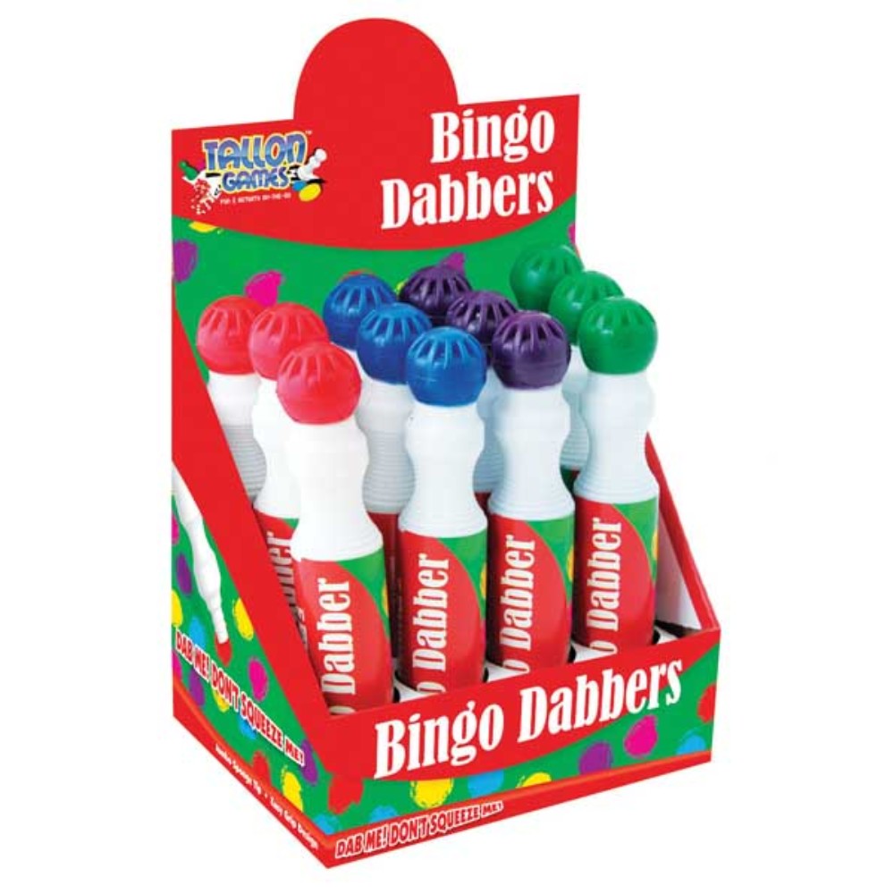 Box of 12 Bingo Dabbers Assorted Colours