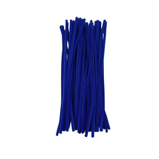 Pack of 50 Dark Blue Coloured Pipe Cleaners 30cm x 6mm Craft Chenille Stems