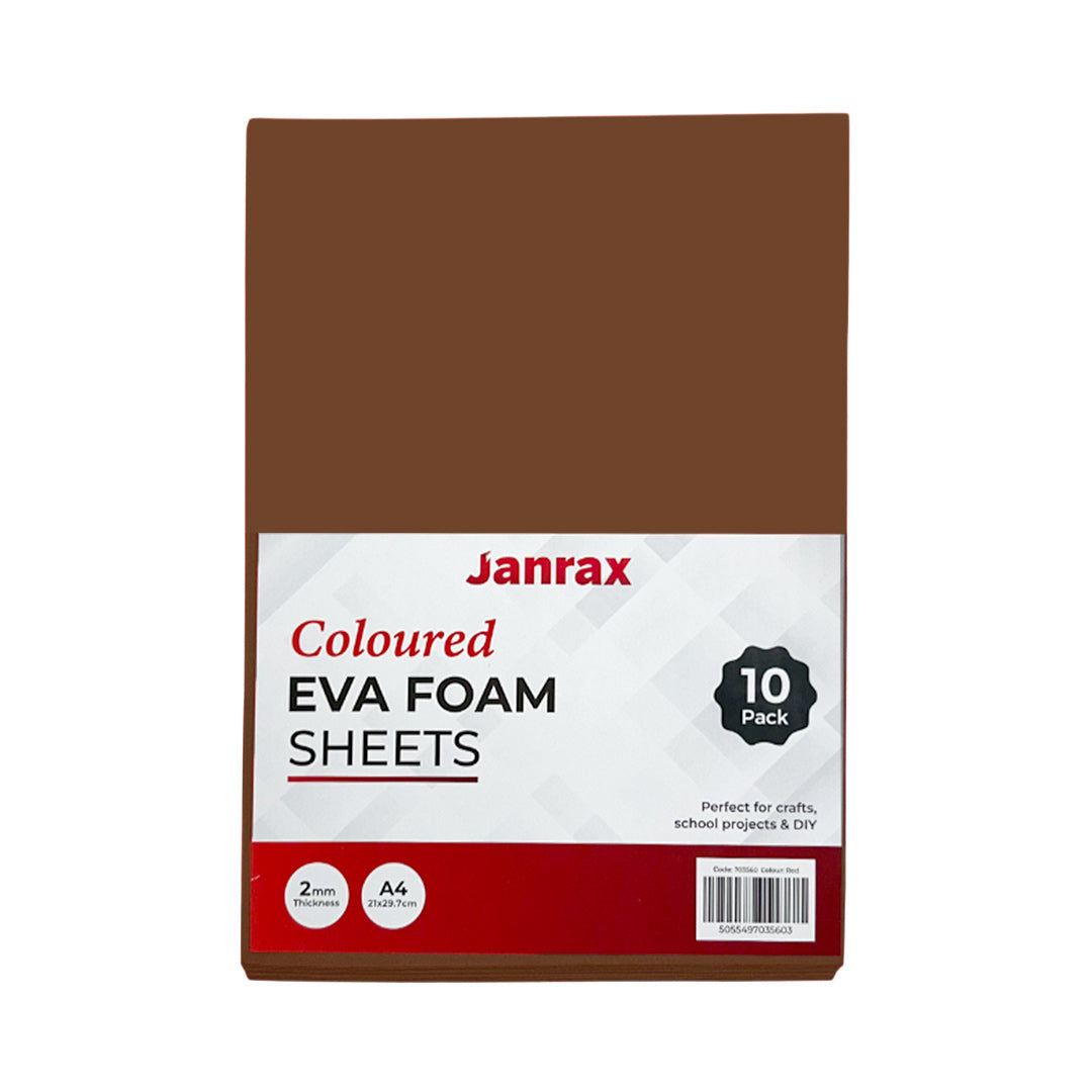 Pack of 200 A4 Brown Coloured EVA Foam Sheets