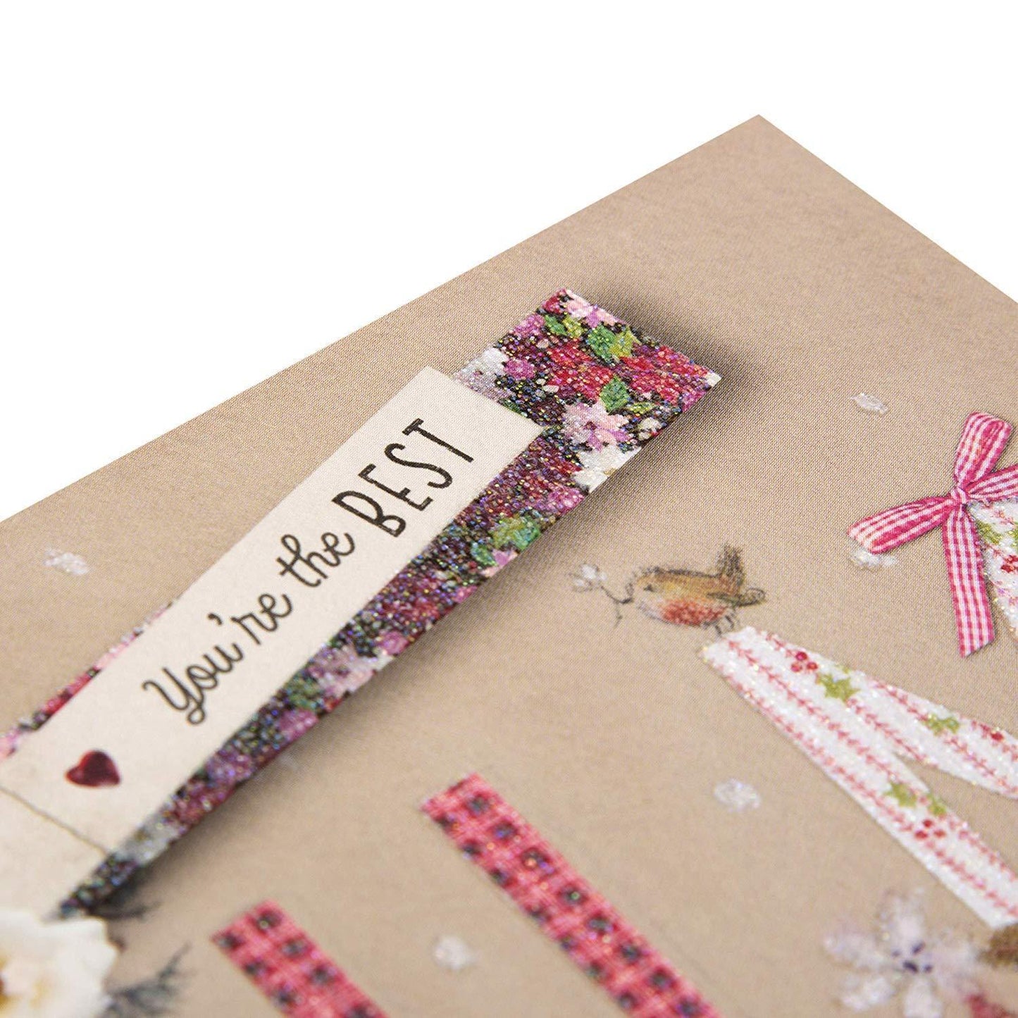 Best Mum Christmas Card "Love and Thanks" 