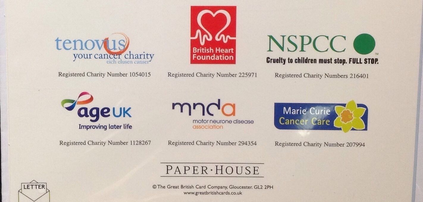 A Pack Of 6 Charity Christmas Cards By Paper House Cards