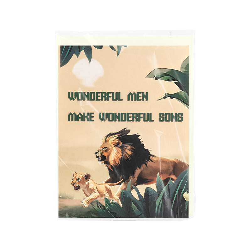Lion Legacy 3D Father & Son Pop Up Father's Day Card