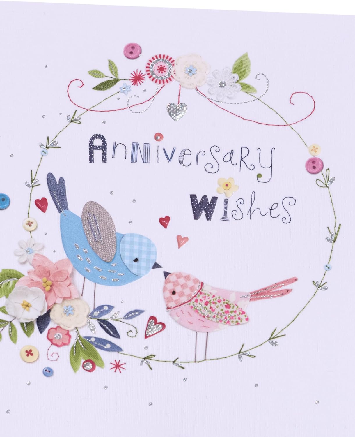 Love Birds Design Anniversary Card