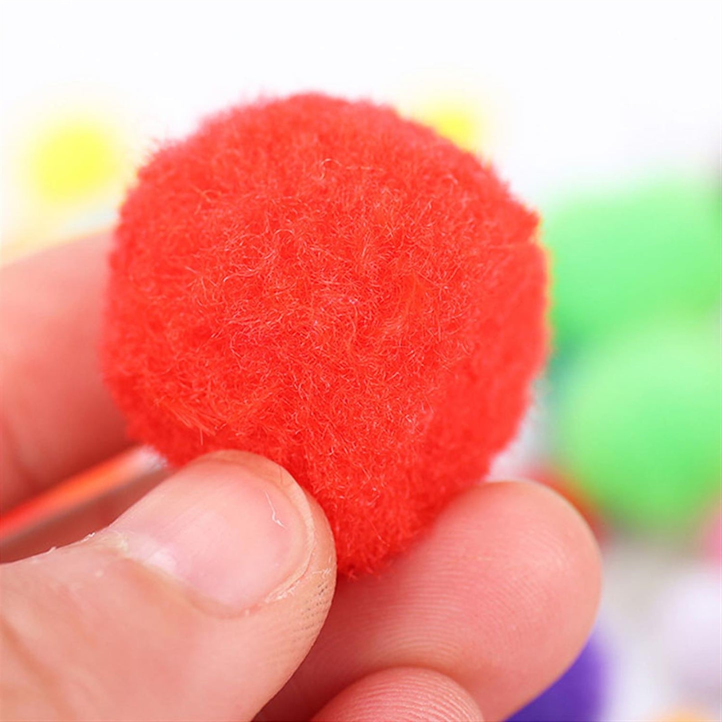 Bag of 100 Pieces 1cm Colorful Flash Pom Pom Balls